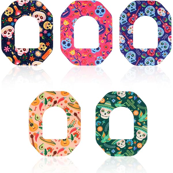25pcs Waterproof Adhesive Overpatches For Omnipod 5 & Dash | CGM Sensor Patches, Day Of The Dead Design, Non-Fraying & Sweat-Proof - View #8