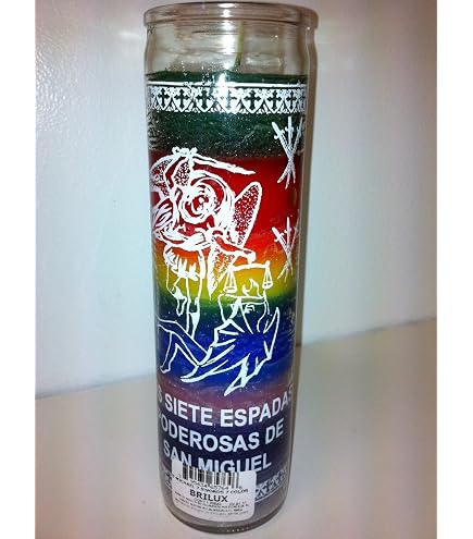 Amazon.com: 6 PCS Candle Saint Michael 7 Colors-SAN Miguel 7