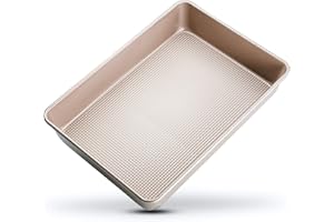 Ultra Cuisine 9x13 Inch Cake Baking And Brownie Pan - Easy Cleaning And Low Maintenance - Elevated Non-Stick Even Baking Experience - Food Safe Coating - Bake Like A Pro For A Lifetime
