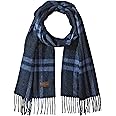Hickey Freeman Patterned 100% Italian Cashmere Scarf for Men – Ultra-Soft Men’s Winter Scarves, 66-Inches x 12-Inches