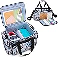 CURMIO Carrying Case Compatible for Cricut Joy and Easy Press Mini, Tote Bag with Inner Divider for Joy Machine and Craft Tools, Bag Only, Dandelion