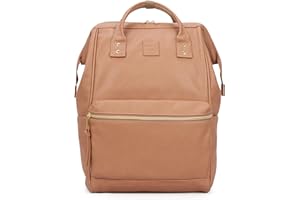 Kah&Kee Leather Backpack for Women 15-inch Laptop Bag | Teacher Professional, Diaper Bag Backpack, Work, School,& Travel