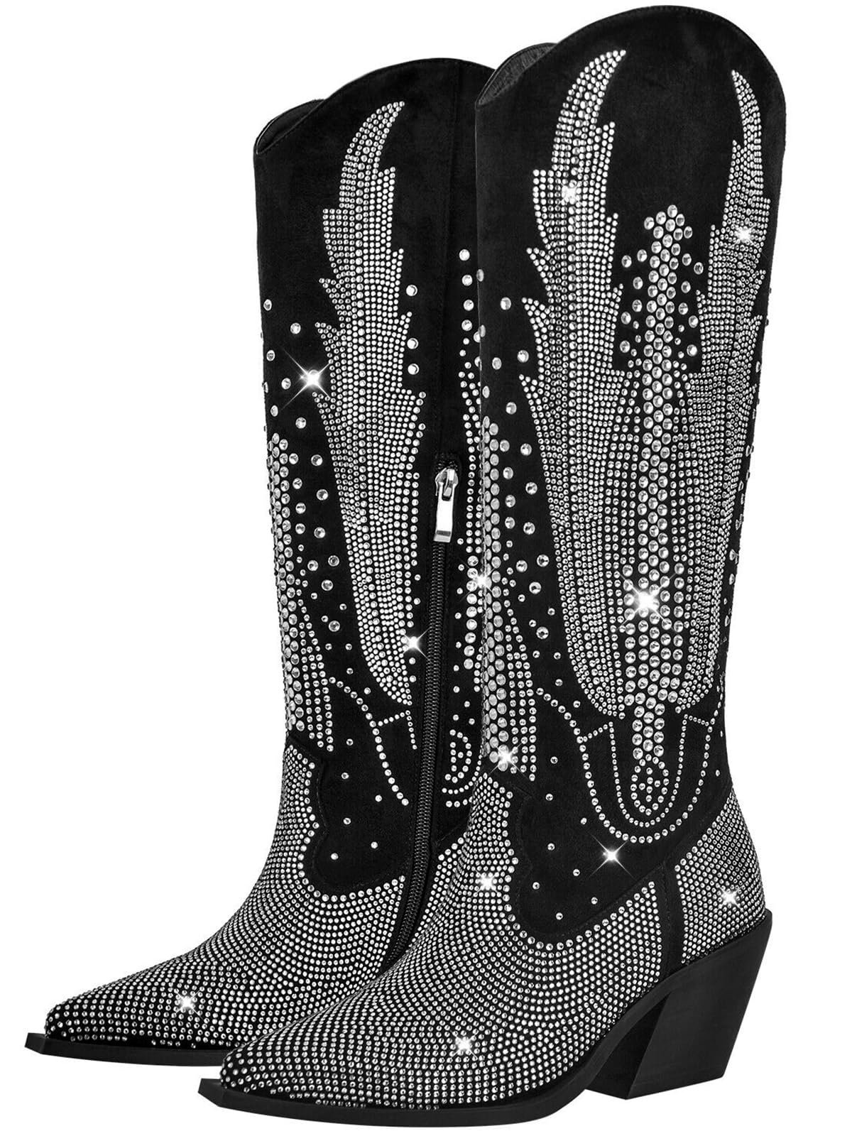 Rhinestone Knee High Cowboy Boots