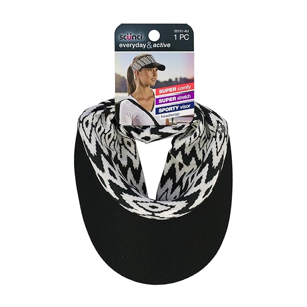 SCUNCI HEADWRAP VISOR ASSORTED, 1 COUNT