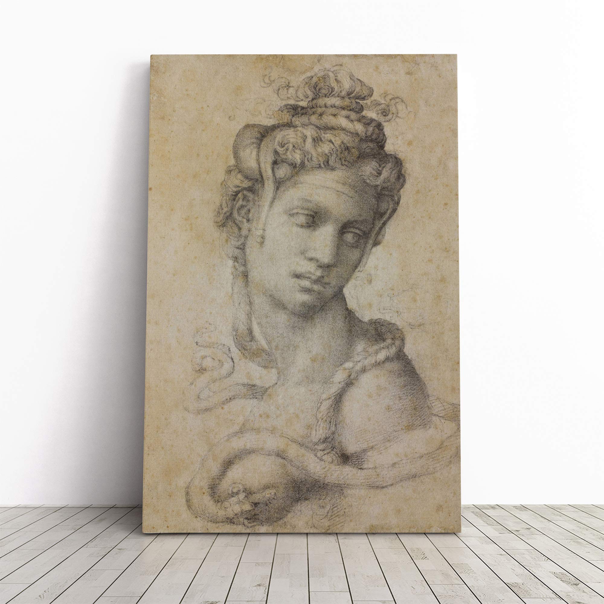 Michelangelo Cleopatra Canvas Print | Gallery Wrapped 30mm Frame Wall Art | 20x14 inches | Ready to Hang | Modern Picture | Living Room Bedroom Lounge Office