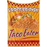 Taco Gifts for Women, Girls, Men, Mexicans, Taco Lovers, Taco Themed Blanket Throw 50x65 Inches