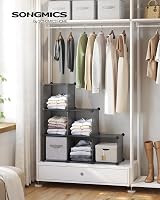 SONGMICS 6 Cube Storage Unit Modular Plastic Organizer 30x30x30 cm Grey LPC06G view 2
