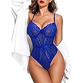 Avidlove Women Lingerie Bodysuit Lace Teddy Snap Crotch One Piece Underwire Babydoll