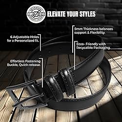 Marino’s Premium Belt Men, Genuine Leather Dress