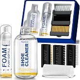 Shoe Cleaner Kit &ndash; Fast Dirt And Stain Removal, Anti-Yellowing Care | For White Shoes &amp; Sneakers, Leather, Canvas, Mesh, Knit And Rubber, Brush &amp; Towel Included