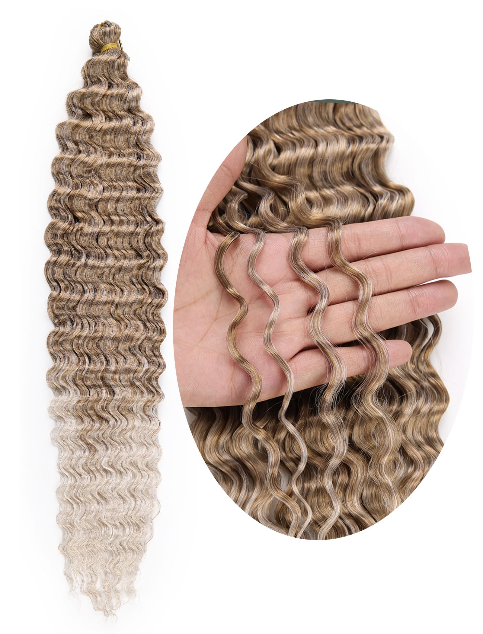 BATISI Water Wave Crochet Hair 1 Pack Curly