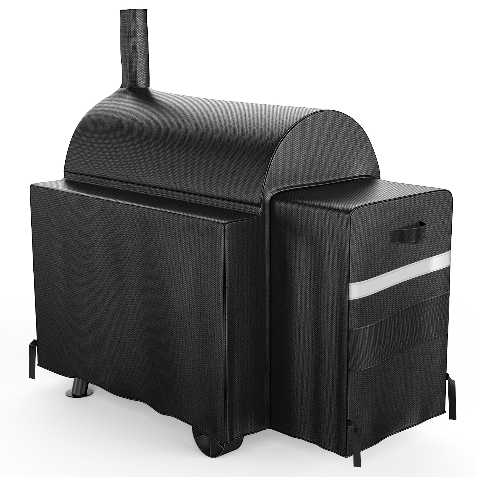 Grill Cover for Oklahoma Joe's Longhorn Offset Smoker, 70 inch Heavy Duty Waterproof UV & Wind Resistant Offset Smoker Cover for Oklahoma Joe's 13201747-50, Outdoor BBQ Cover Accessories