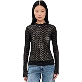 Vince Women's Lace Mock Neck Top