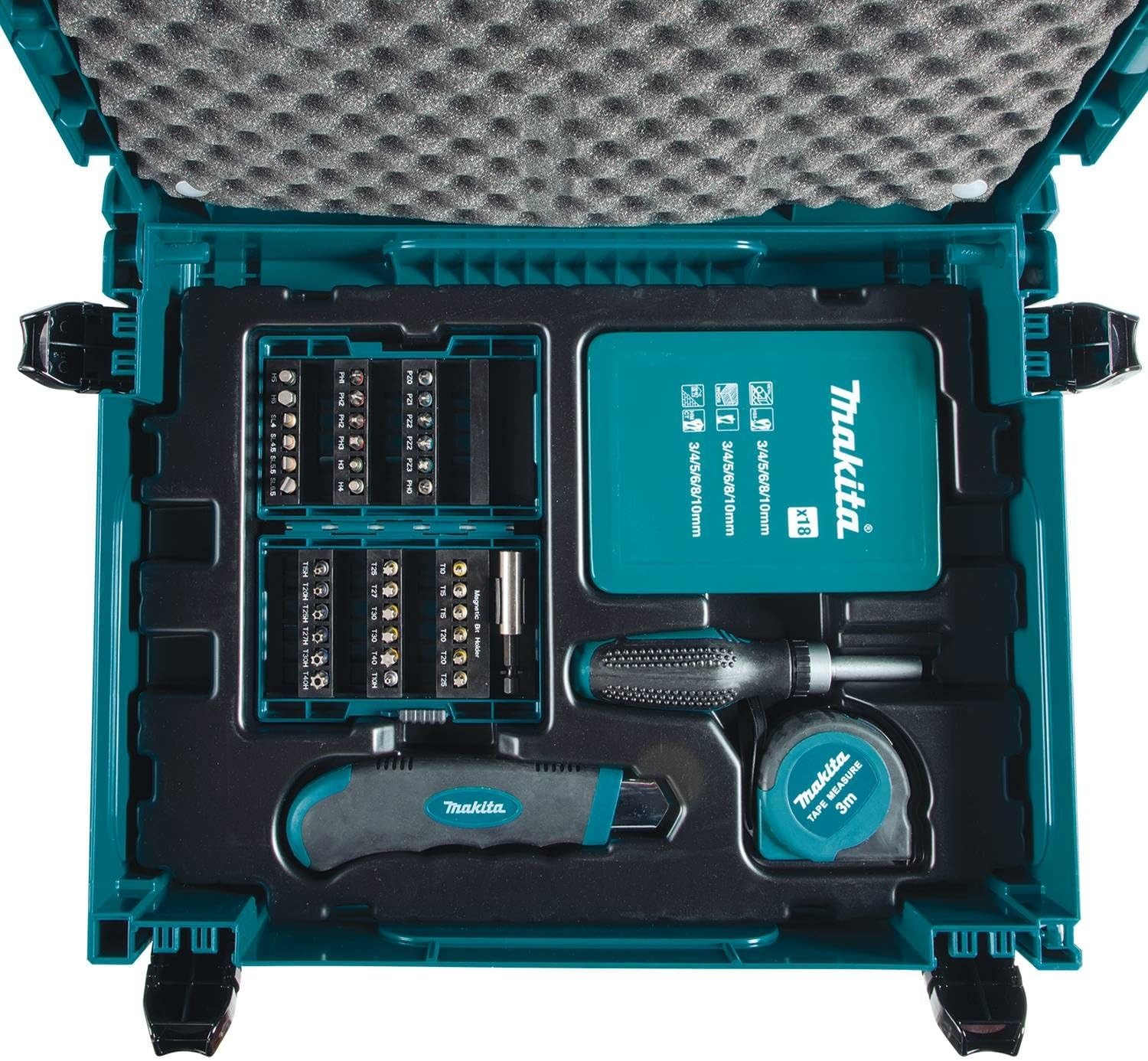 Makita B-49725 Makpac 96-Piece Drill bit Set, Blue, 15x210 mm - Image 4