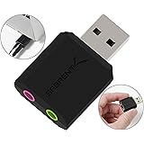 Sabrent USB External Stereo Sound Adapter for Windows and Mac. Plug and Play No Drivers Needed. (AU-MMSA)