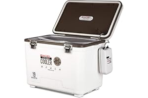 Engel Live Bait Cooler Box with 2nd Gen 2-Speed Aerator Pump - Portable Fishing Station & Minnow Bucket for Shrimp & Other Live Fish with Aerator - ENGLBC-N