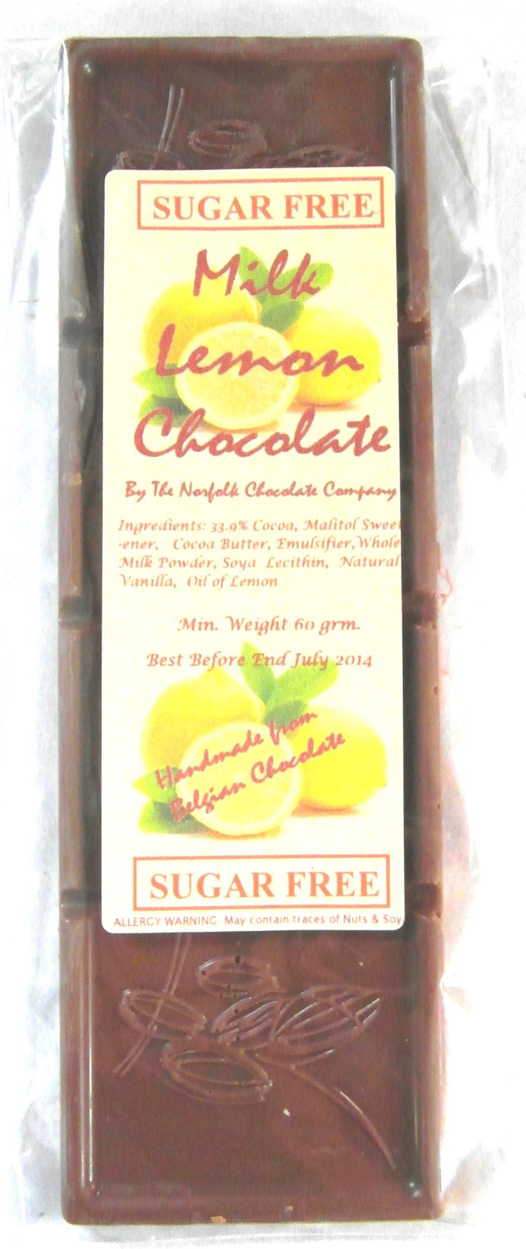 Sugar Free Milk Lemon Chocolate 4X 60gram