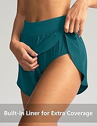 Soothfeel High Waisted Athletic Running Shorts for