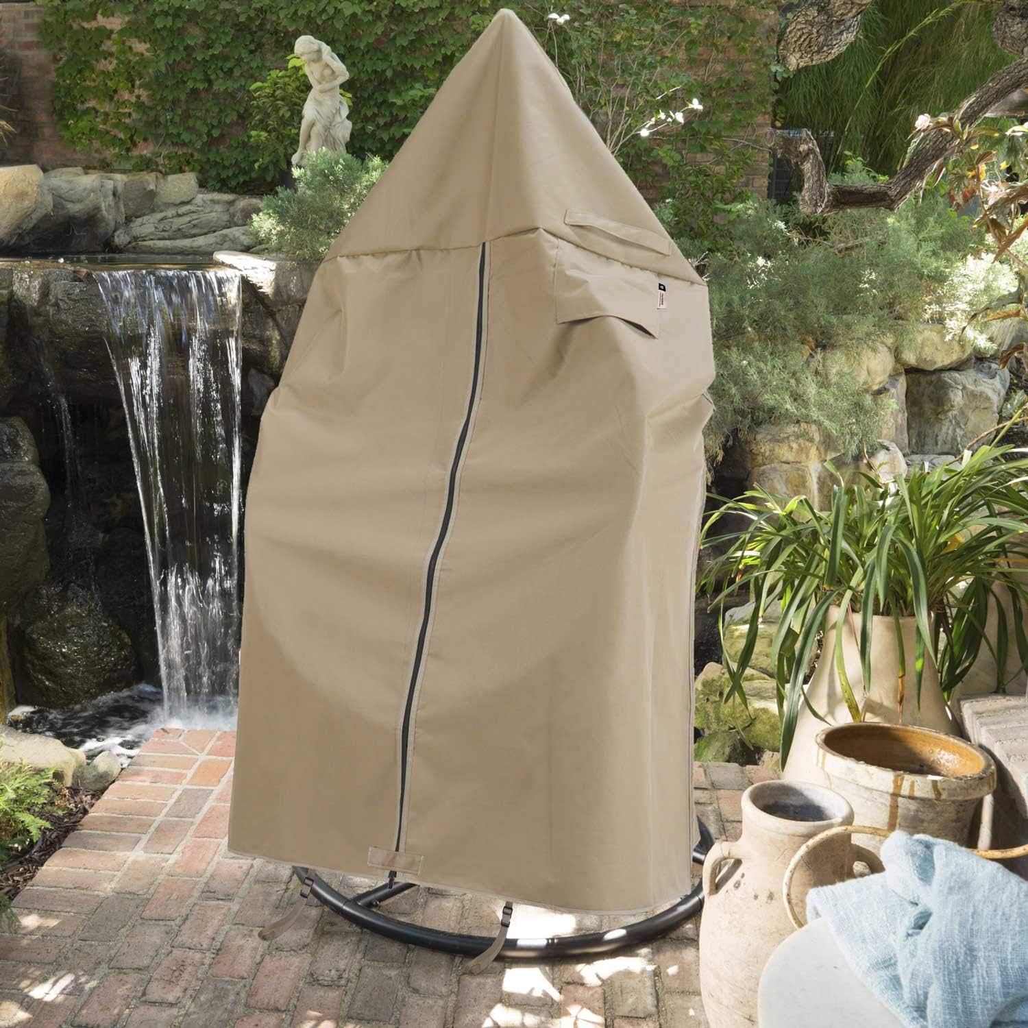 Flexiyard Garden Hanging Chair Cover with Adjustable X-Lock System and Zipper, Easy On Easy Off - Image 3