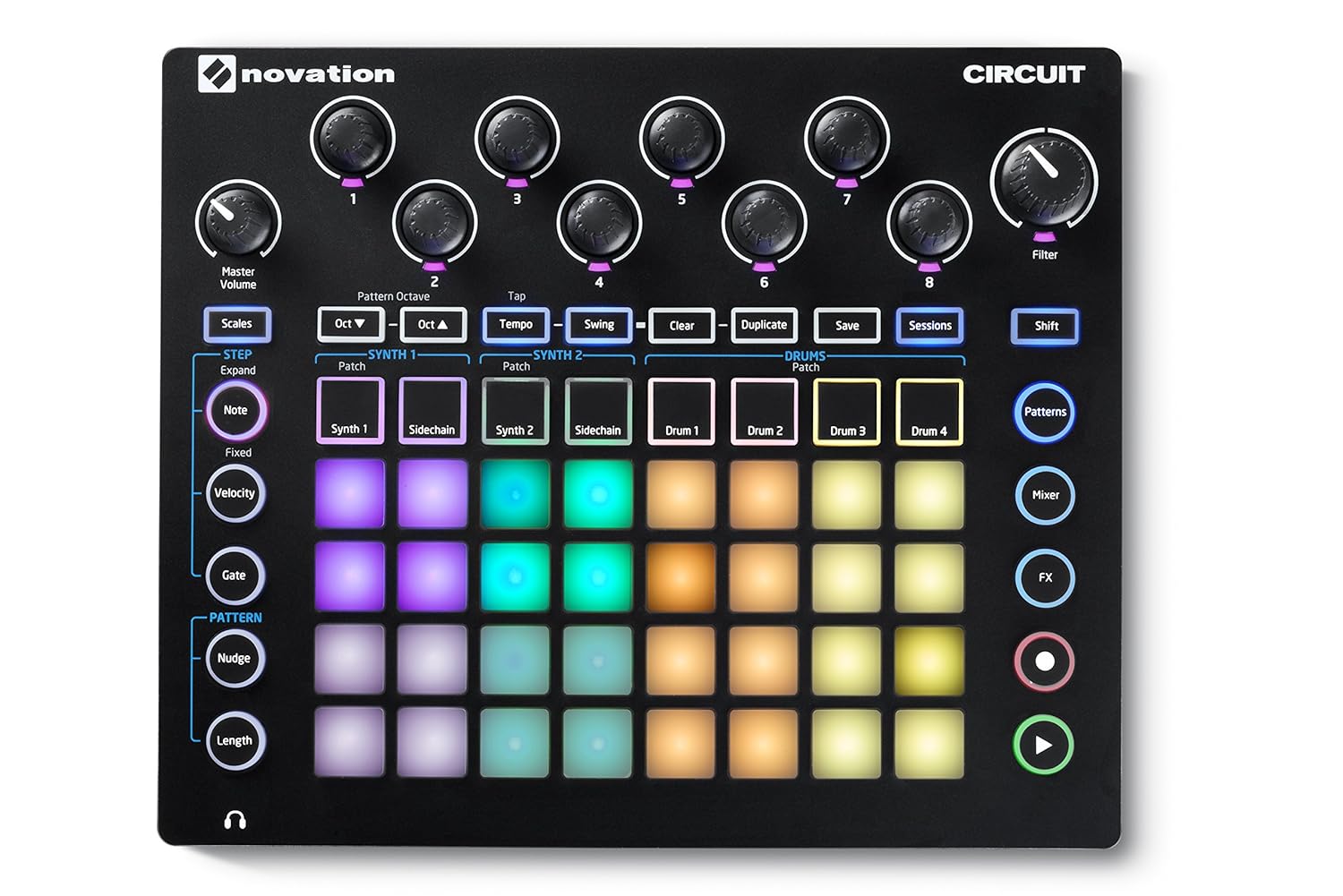 Novation Circuit Grid Synthesiser Groove Box with Pads