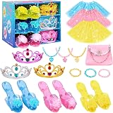 MELAND Princess Dress Up Shoes 3 Set Girls Crown Skirt Toy Gift