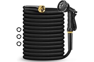 CXEZSIK Garden Hose Non-Expanding 100ft, Flexible Garden Hose with 10 Function Hose Nozzle, Lightweight, Kink Free and Water Hose for Outdoor,Yard, Lawn, Car Wash, Marine,and Camper Use