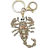 Evenchae Rhinestone Scorpion Keychain | Extra Large Scorpio Bag Charm - Purse Backpack Car | Zodiac Gift for Women + Pouch