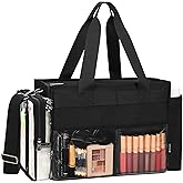 TANTO Extra Large Makeup Bag, Makeup Artist Kit Bag with Divider Professional Cosmetic Bag Organizer Hair Stylist Organizer Bag Mobile Pro Makeup Storage Case Duffle Tote Bag for Makeup Beauty Lover