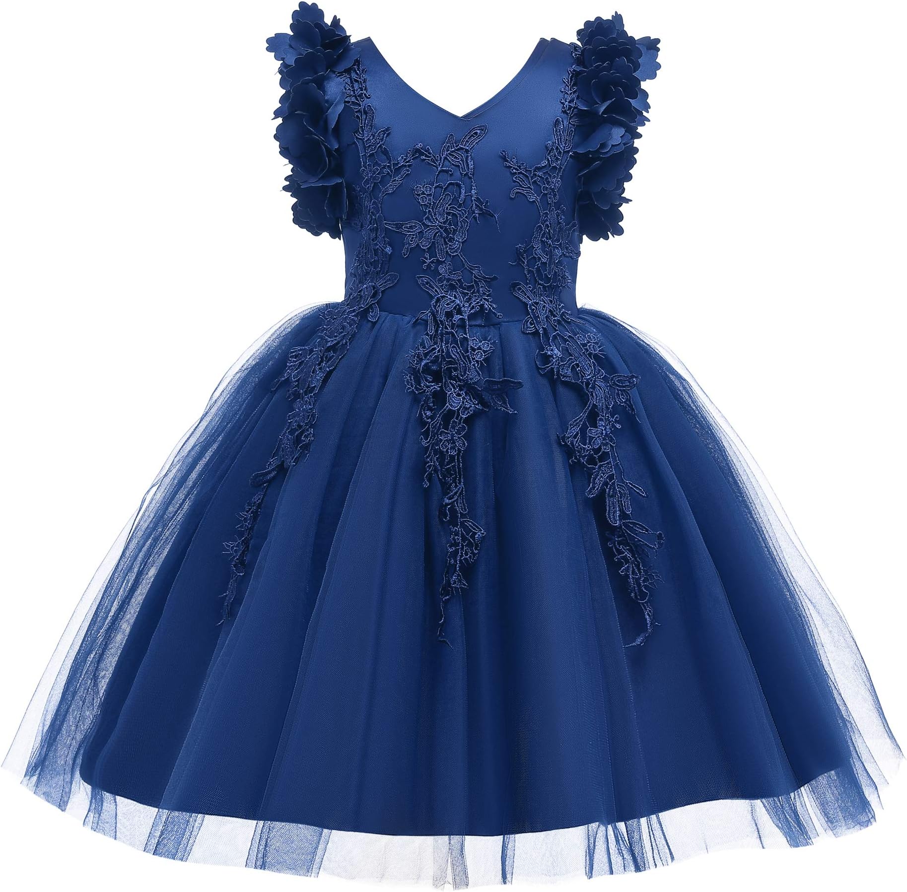 Flower Girl Lace Dress Pageant Kids Wedding Christmas Holiday Party Dresses