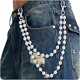 Zkptops Wallet Chain Pants Chain for Men Women Hip Hop Punk Jeans Chain Jewelry Purse Clothing Accessoriess