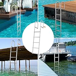 VEVOR Removable Dock Ladder 5 Steps, 500Lbs Load