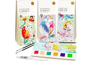 FQKIOMY Paint with Water Books for Kids Ages 2-4,3-5,Water Coloring Book Mess Free Coloring for Toddlers 2-4,Creative Arts and Crafts & Airplane Travel Essentials Easter Gift for Boys Girls(3 PCS)