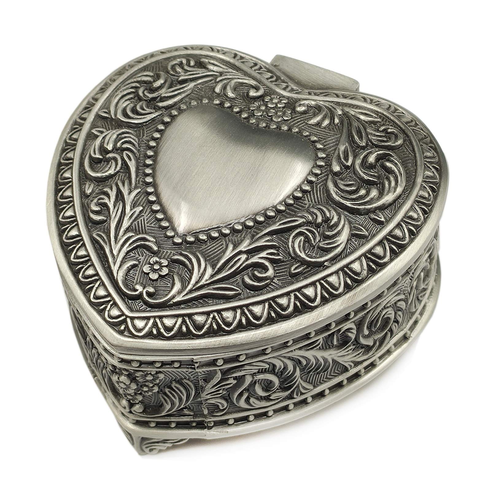 falado Emboss Alloy Metal Music Box Wind Up and Golden Movement Music Box for Christmas/Birthday/Valentine's Day (Heart Shaped, Song:Romeo and Juliet)