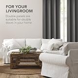 Deconovo Blackout Curtains 55 x 110 Inch Dark Grey 1 Panel Eyelet Thermal view 8