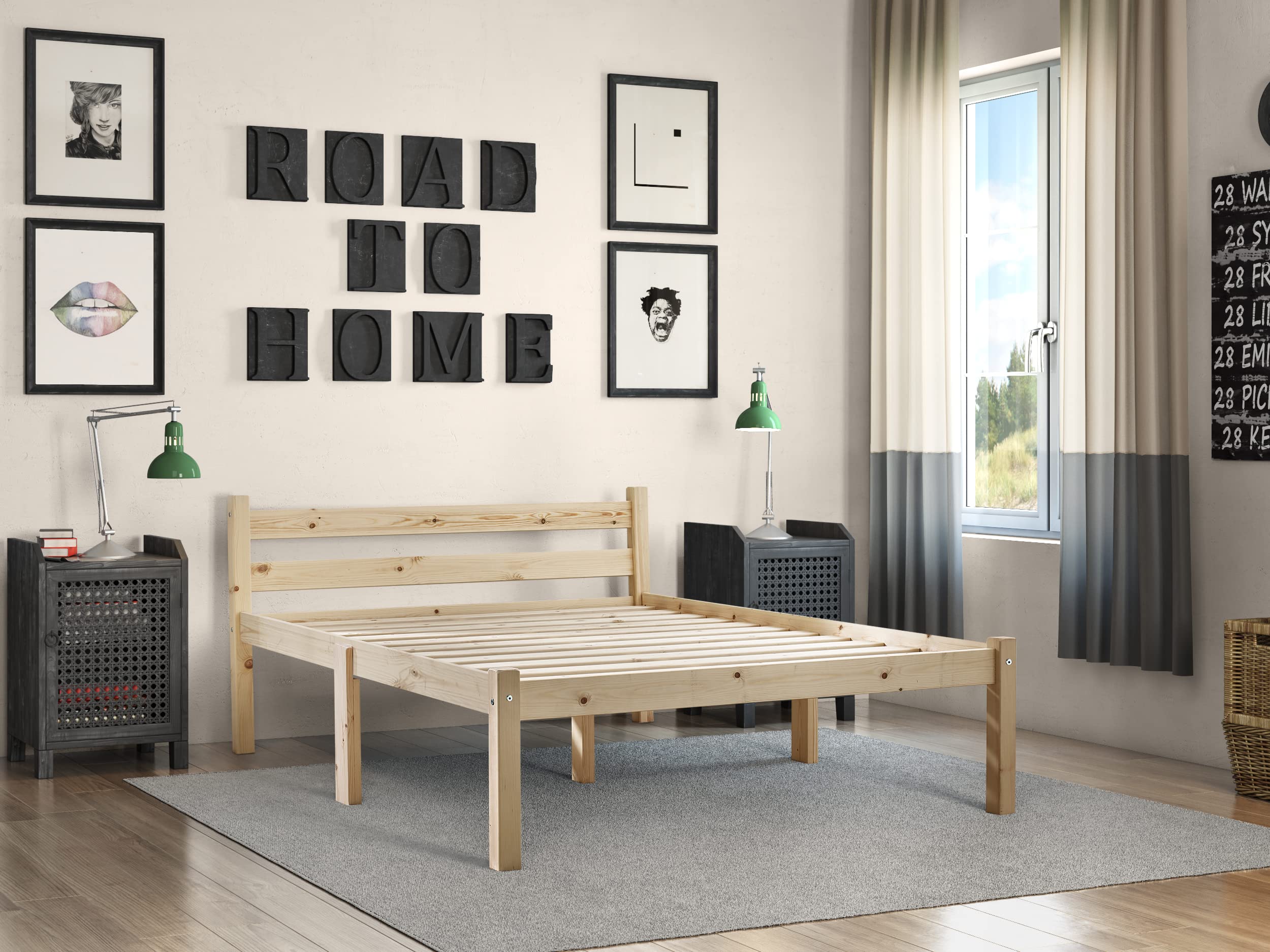 STRICTLY BEDS&BUNKS Cleveland Pine Bed Frame, 5ft Kingsize