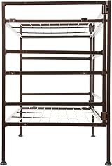 Amazon Basics 3-Tier Shoe Rack Organiser Holds 9-Pair Brown 68 x 32 x 47.5 cm view 6
