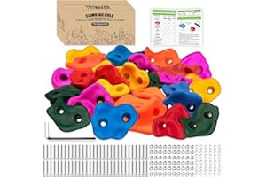 Trymaker Rock Climbing Holds, 30PCS Climbing Wall for Kids, Climbing Set for Adult Indoor and Outdoor(Large Size)