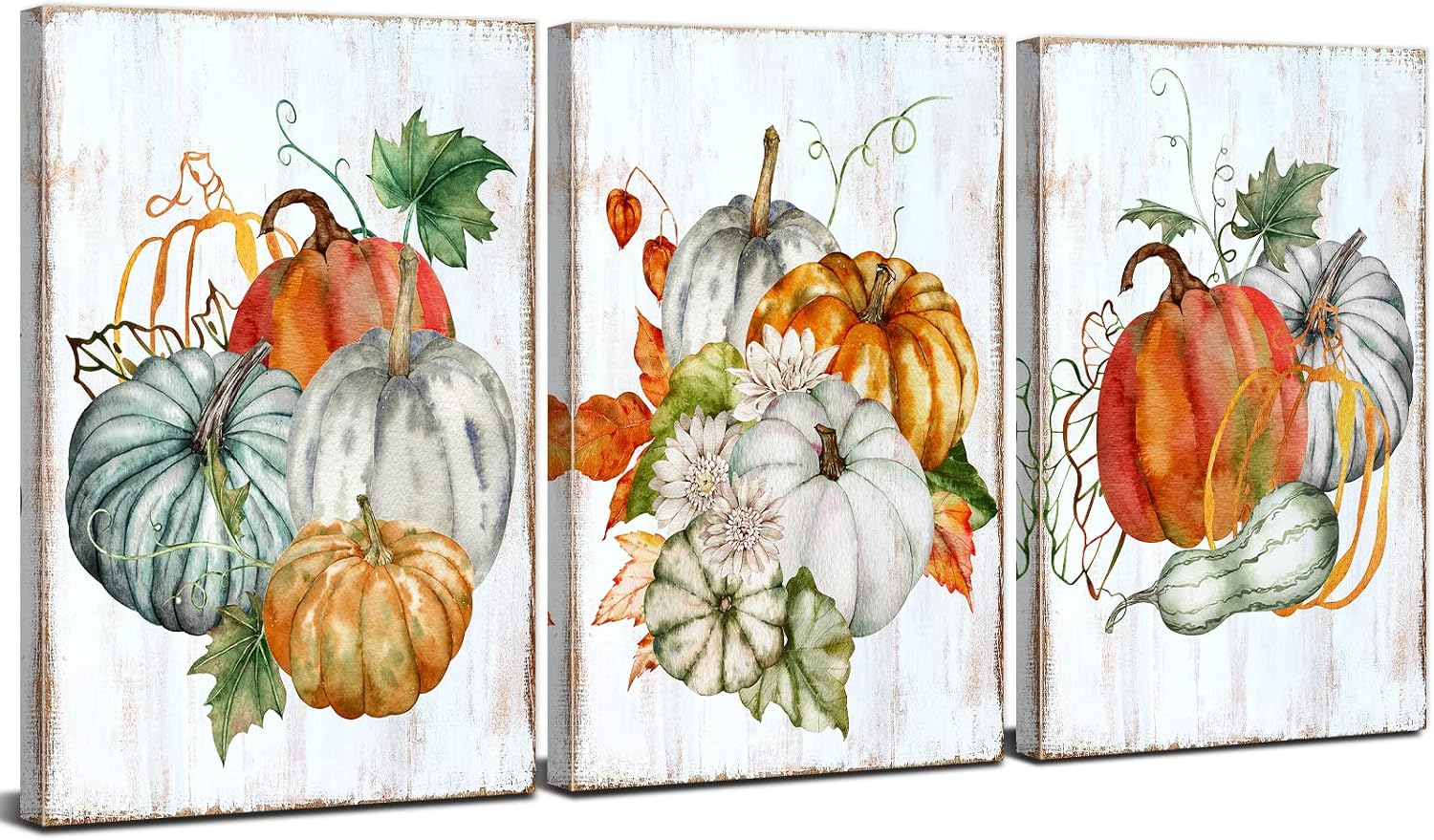 Wall Décor - Pumpkin Decor Wall Art Halloween Themed Canvas Wall Decor for Kitchen Bedroom Living Room Home Decorations Farmhouse Fall Pictures Autumn Harvest Festival Party Posters Dinner Room Artworks 12x16