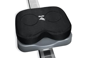 2K Fit Rowing Machine Seat Cushion (Model 1) for The Concept 2 Rowing Machine with Medium Thickness Dual Density Memory Foam, Washable Cover for Indoor Erg, Concept 2 Rower, Water Rower Seat Pad