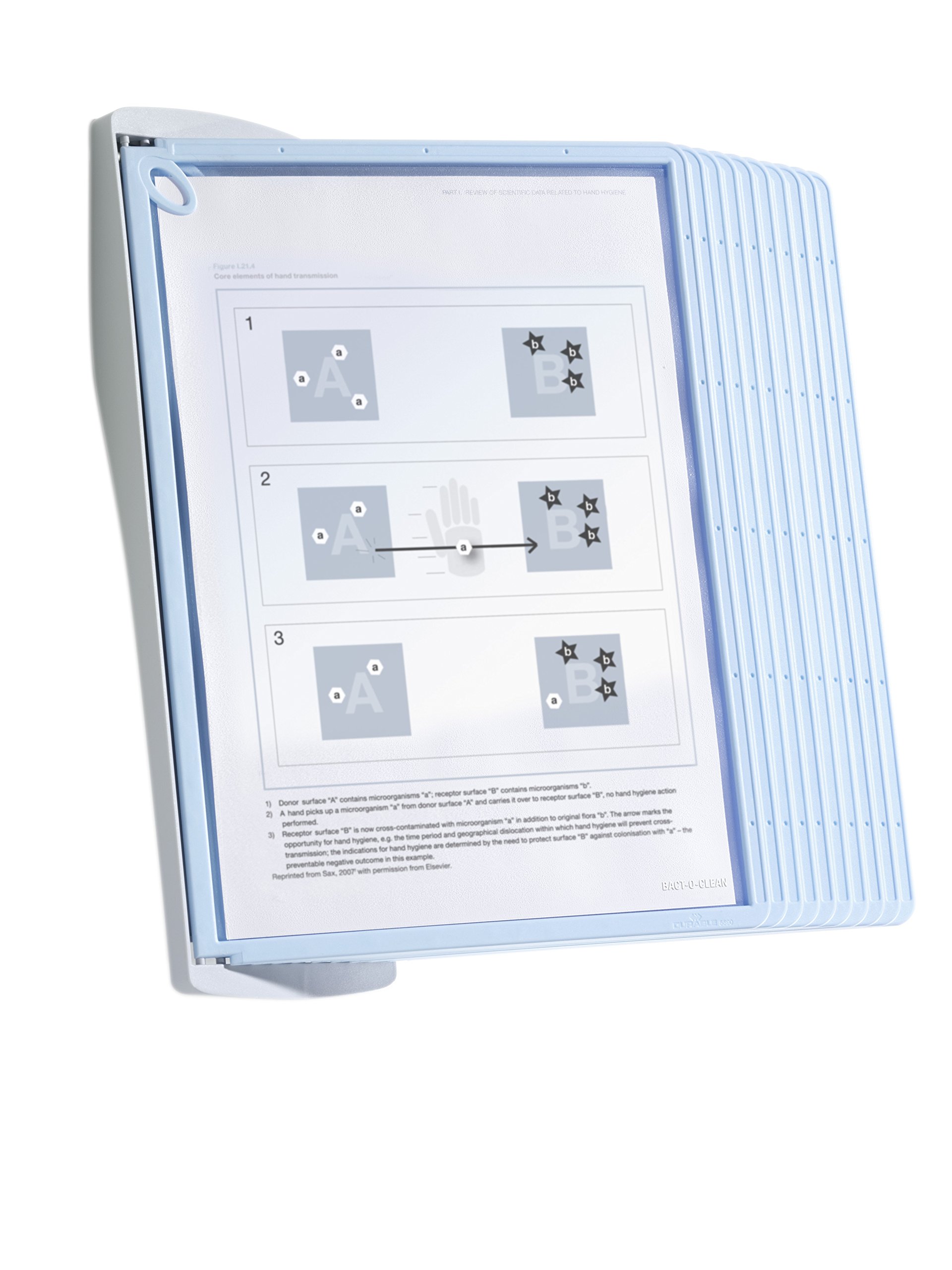 Durable Sherpa Bact-o-Clean Wall 10 Display Unit - 10 Panels