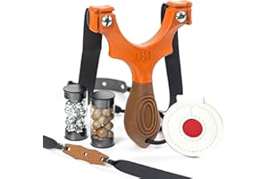 SimpleShot Scout XT Slingshot with Target, Clay Ammo and Bands for Professional Hunting and Powerful Target Shooting Sling Shot