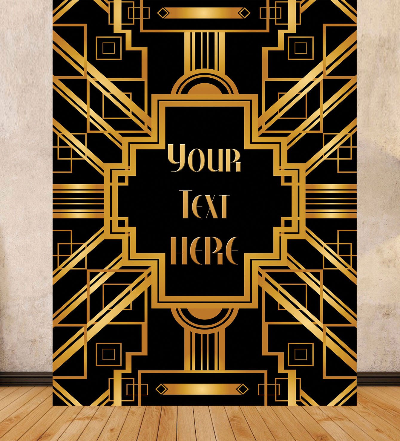 Chicbanners GATSBY V2 THEMED BACKGROUND PARTY SCENE SETTER PHOTO BACKGROUND BACKDROP LARGE PRINT 1.5m x 2m MAKES IMPACT