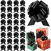 Poen 60 Pcs 6'' Large Valentines Day Pull Bows for Gift Wrapping Pull Bow Ribbon for Christmas Valentine's Day Wedding Holiday Baskets Packaging Decor(5 Inch,Black)