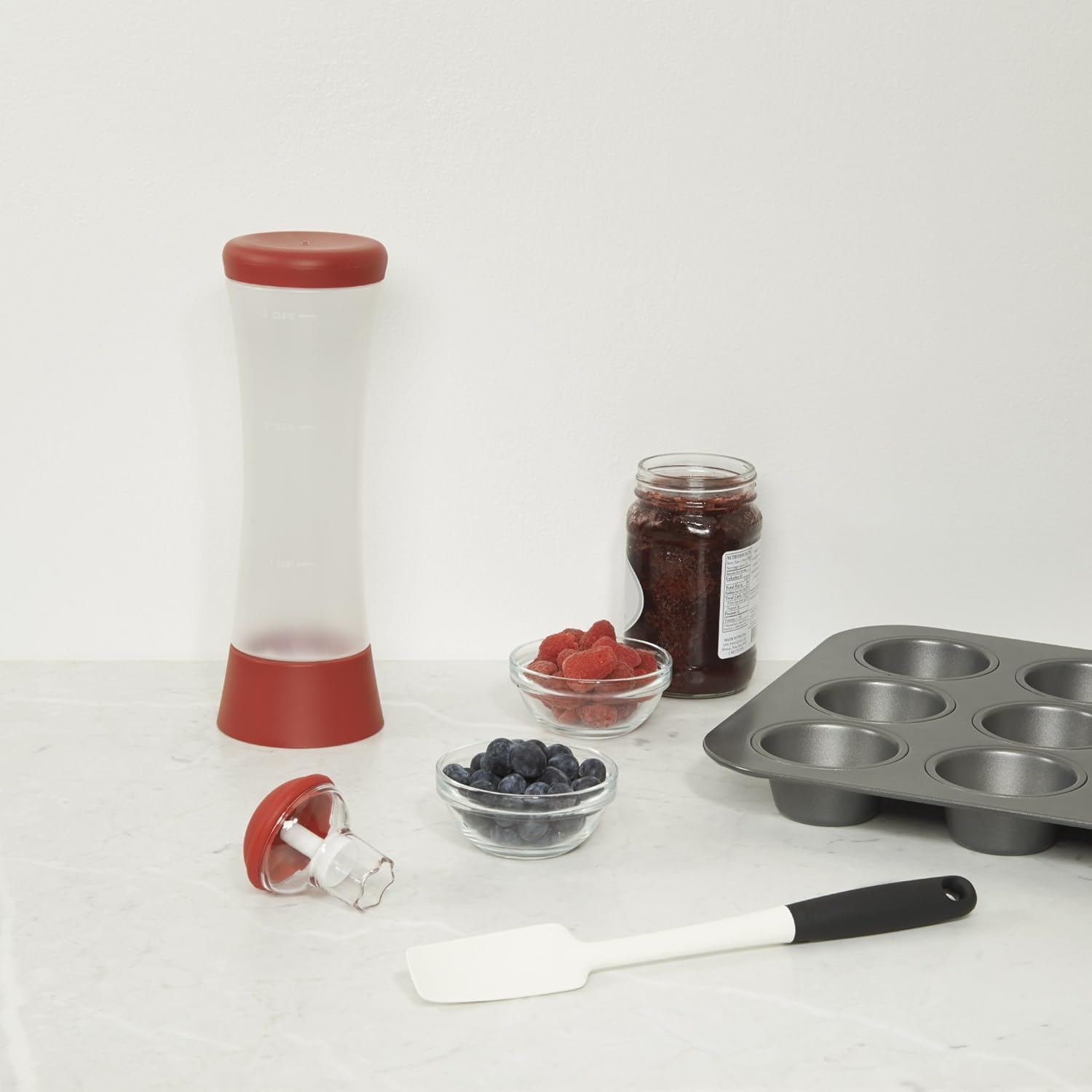OXO Good Grips Jar Spatula, White/Black: Oxo Good Grips Silicone Jar Spatula: Home & Kitchen