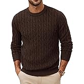 PJ PAUL JONES Mens Sweaters Casual Cable Knit Pullover Sweater Crewneck Twist Sweaters