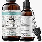 Slippery Elm Tincture 4 oz – Organic Herbal Extract | Alcohol Free | Vegan Liquid Supplement