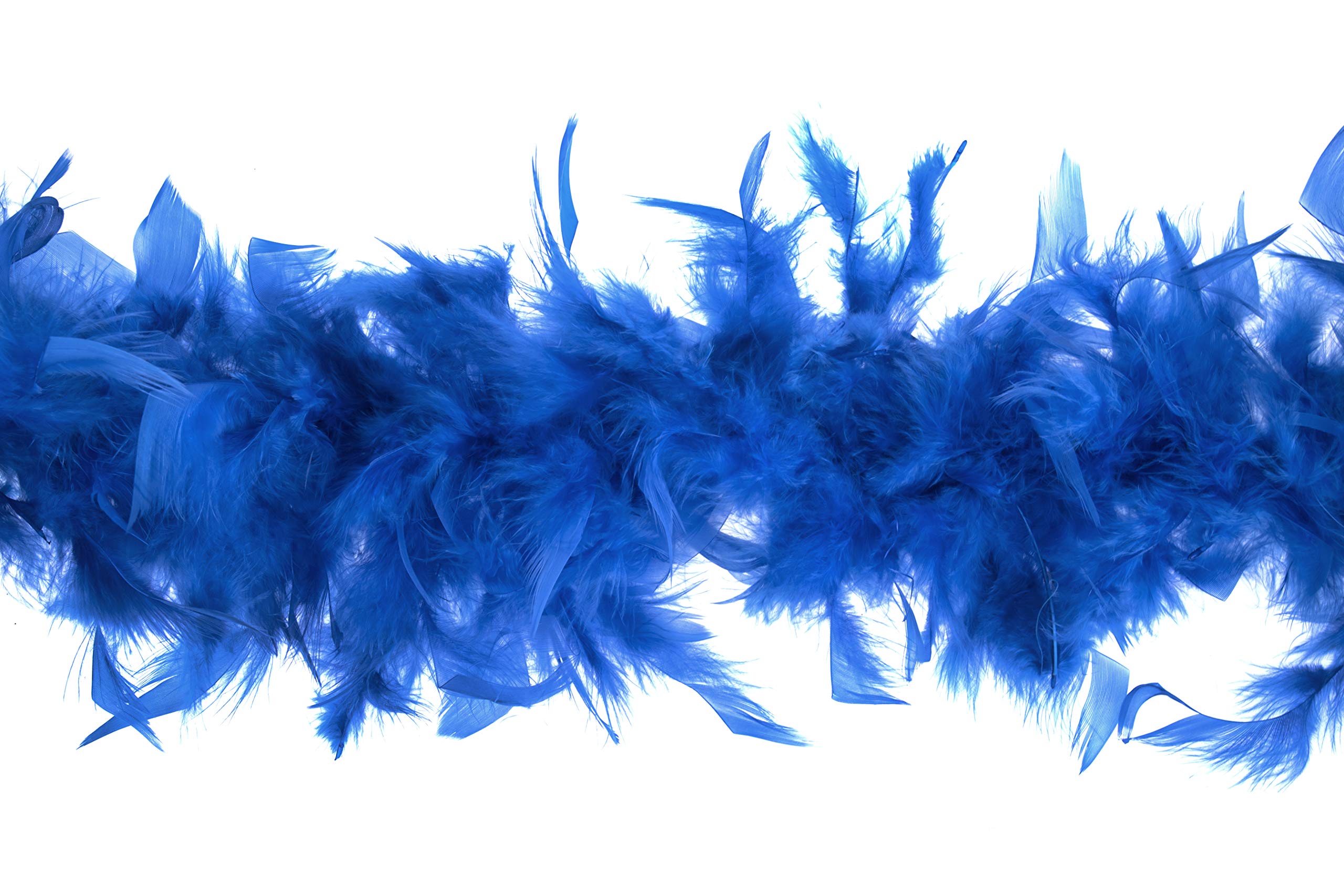 Trimits Marabou Feather Boa, 1.8m x 12cm, Fancy Dress for Parties, Festivals, Pride, Hen Do, Stag Do, Halloween, Christmas, Royal Blue