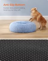 Feandrea Donut Dog Bed Cat Bed Fluffy Plush 60 cm Pale Blue PGW038Q01 view 8