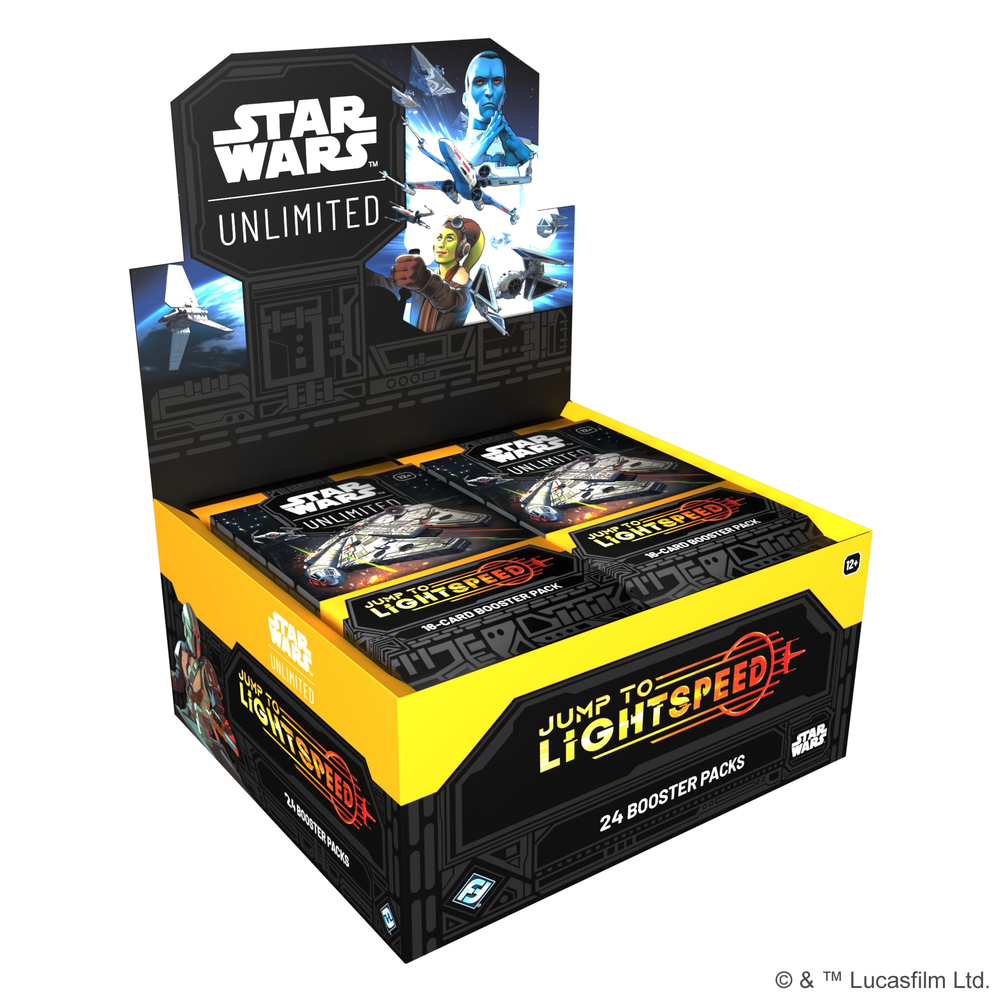 Photo 1 of Asmodee Star Wars: Unlimited TCG Jump to Lightspeed Booster Display (Set of 24 Booster Packs) - Trading Card Game for Kids & Adults, Ages 12+, 2+ Players, 20 Min Playtime