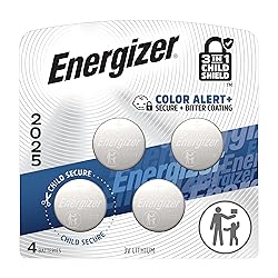 Energizer 2025 Batteries (4 Pack), 3V Lithium Coin